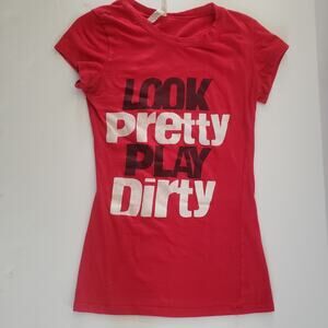 Reserved Stretch Red Women T-shirt Small #A19PJ